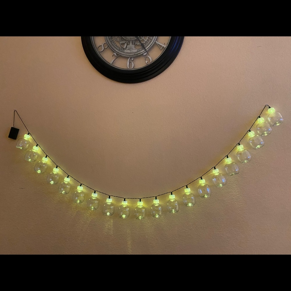 Martinelli’s apple juice string lights